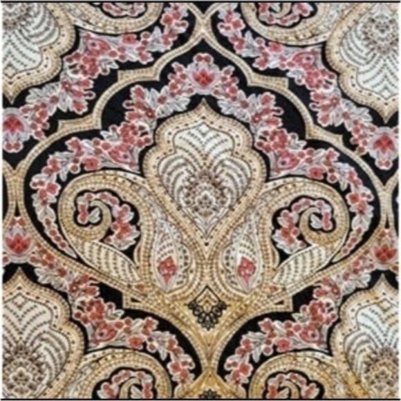 Simply Emma Plus Size Women's T-Shirt Red Black Paisley Floral size 2X - Picture 5 of 9